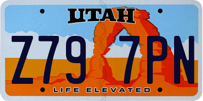 UT license plate Z797PN