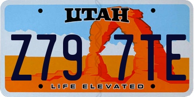 UT license plate Z797TE