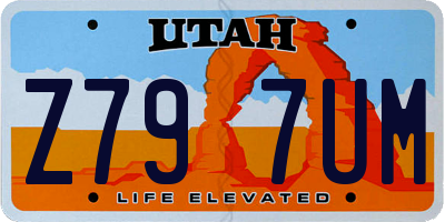 UT license plate Z797UM