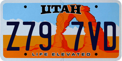 UT license plate Z797VD