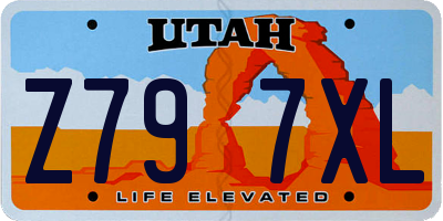 UT license plate Z797XL