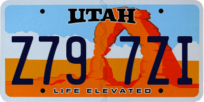 UT license plate Z797ZI