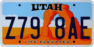 UT license plate Z798AE