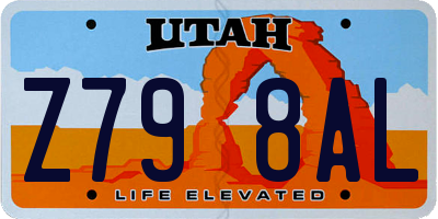 UT license plate Z798AL