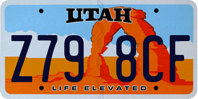 UT license plate Z798CF