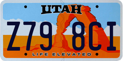 UT license plate Z798CI