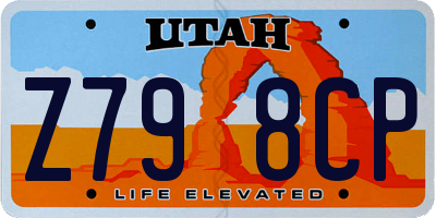 UT license plate Z798CP