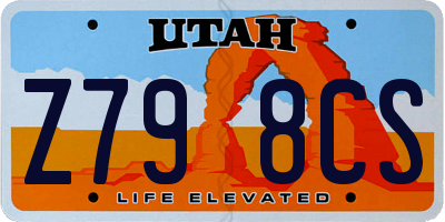 UT license plate Z798CS