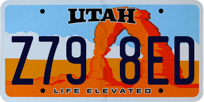 UT license plate Z798ED