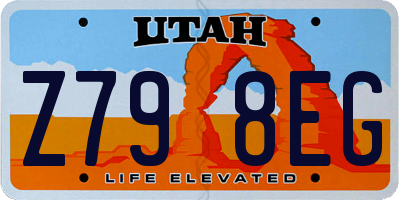 UT license plate Z798EG