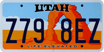 UT license plate Z798EZ