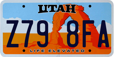 UT license plate Z798FA