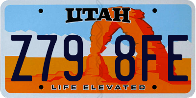 UT license plate Z798FE