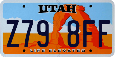 UT license plate Z798FF