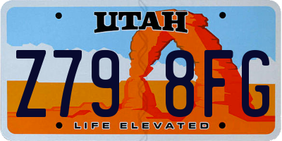 UT license plate Z798FG