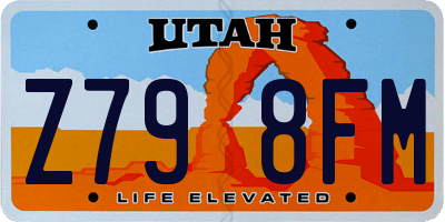 UT license plate Z798FM