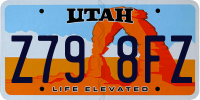 UT license plate Z798FZ