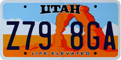 UT license plate Z798GA