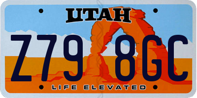 UT license plate Z798GC