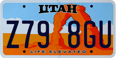 UT license plate Z798GU