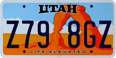 UT license plate Z798GZ