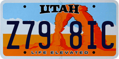 UT license plate Z798IC