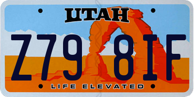 UT license plate Z798IF
