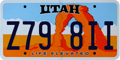 UT license plate Z798II