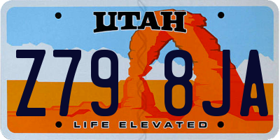 UT license plate Z798JA
