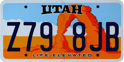UT license plate Z798JB