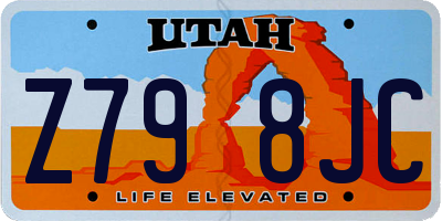 UT license plate Z798JC
