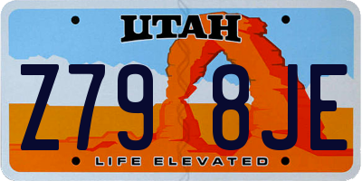 UT license plate Z798JE