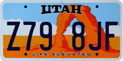 UT license plate Z798JF