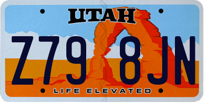 UT license plate Z798JN