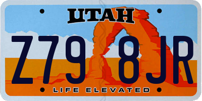 UT license plate Z798JR