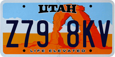 UT license plate Z798KV