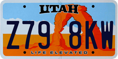 UT license plate Z798KW