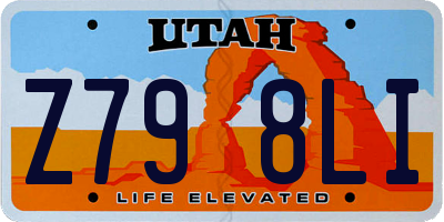 UT license plate Z798LI