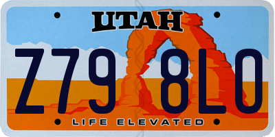 UT license plate Z798LO
