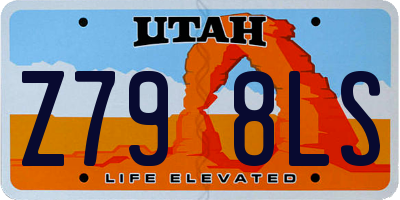 UT license plate Z798LS