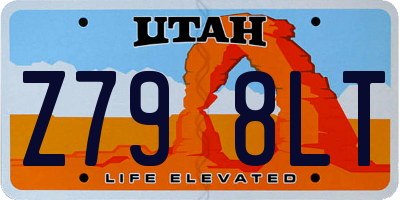 UT license plate Z798LT