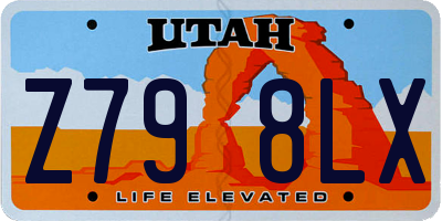 UT license plate Z798LX