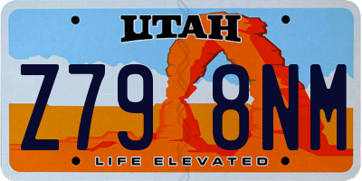 UT license plate Z798NM