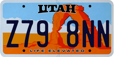 UT license plate Z798NN