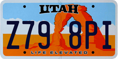 UT license plate Z798PI