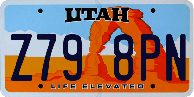 UT license plate Z798PN