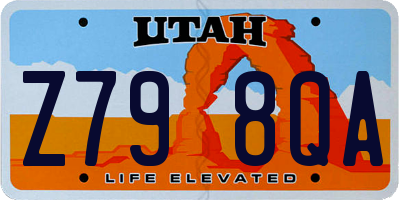 UT license plate Z798QA