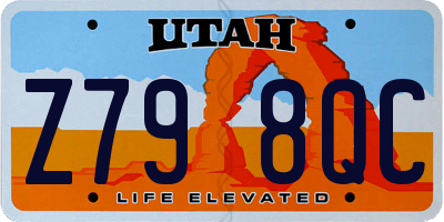 UT license plate Z798QC