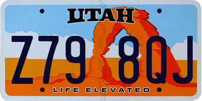 UT license plate Z798QJ
