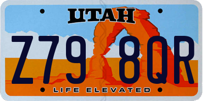 UT license plate Z798QR